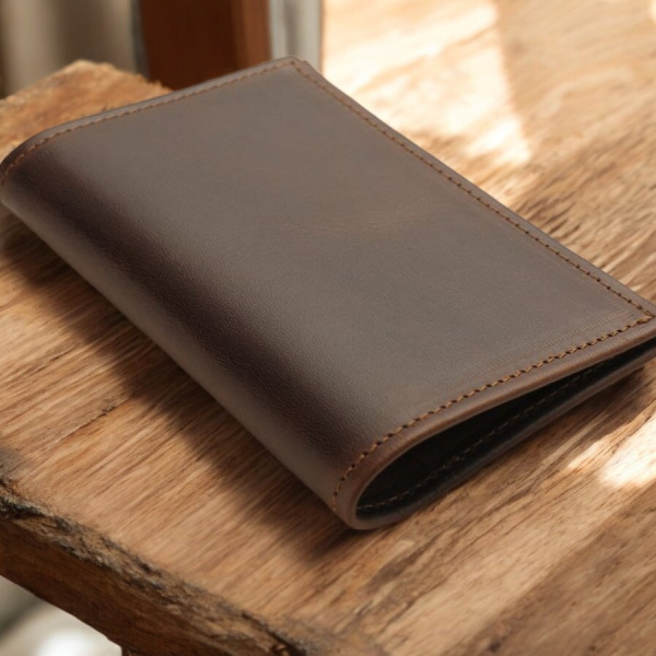 Обложка на паспорт из натуральной кожи Classic / Ручная работа, 100 % кожа / Без логотипов и надписей